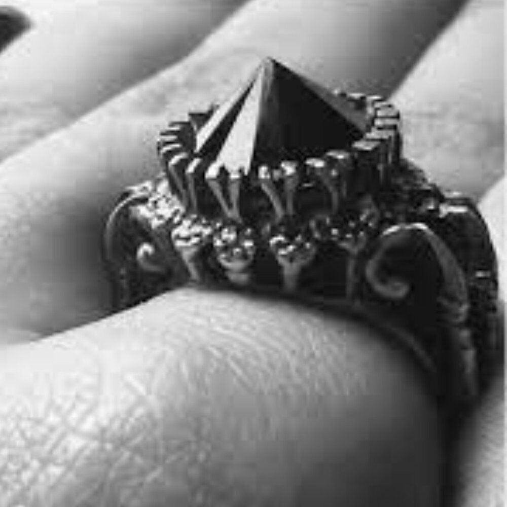 NEW Bloodmilk Jewels Belonging to the Darkness Silver & Black Onyx 7 Ring